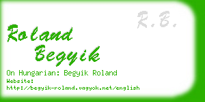 roland begyik business card